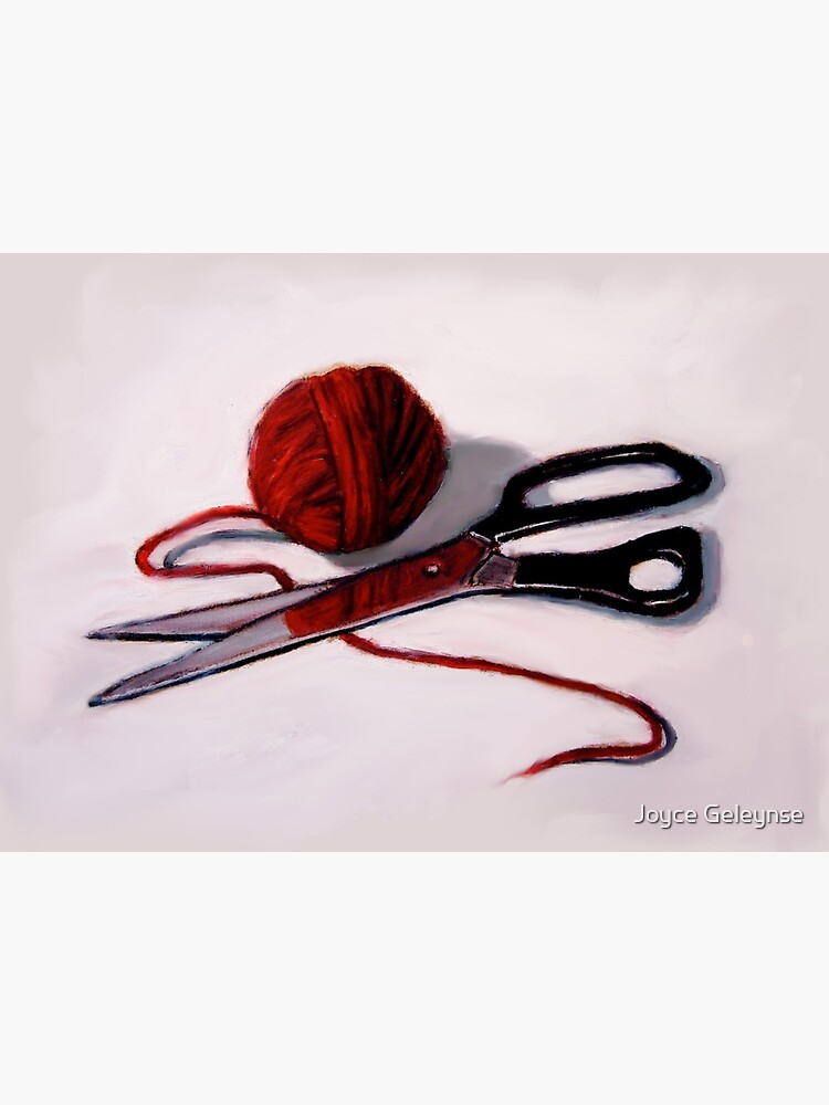 Scissors and Yarn, Still Life Painting, Sewing, Crafts Art Board Print for  Sale by Joyce Geleynse