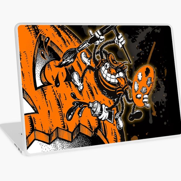 Halloween Pumpkin Spider Artist Laptop Skin