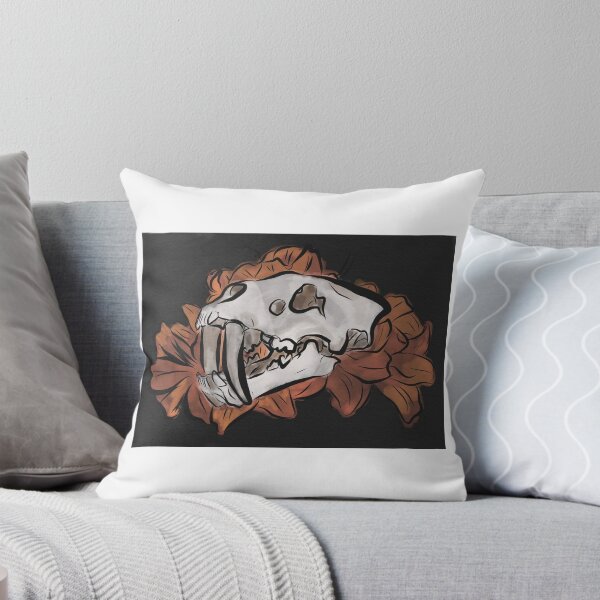Item preview, sabertooth tiger skull and tiger lillies designed and sold by StryxNine.