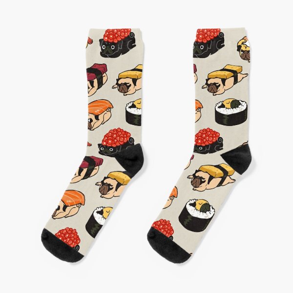 Sushi Pug Socks