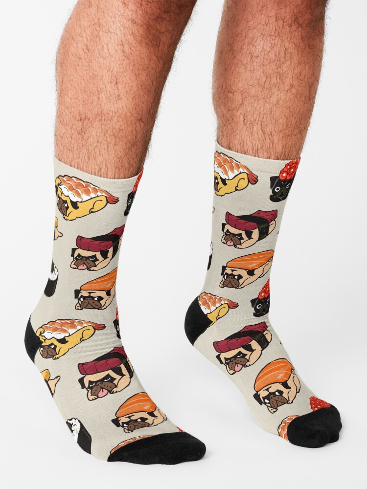 Alternate view of Sushi Pug Socks