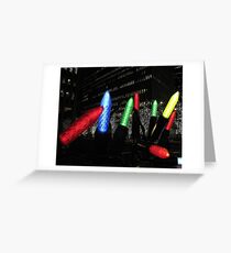 Giant Christmas Lights in New York City Greeting Card