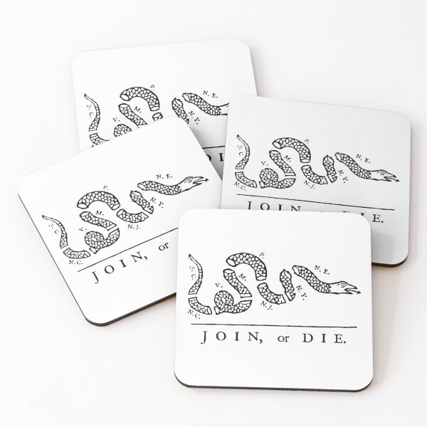 Item preview, Join, or Die. (Black) designed and sold by TheLastStand.