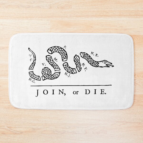 Item preview, Join, or Die. (Black) designed and sold by TheLastStand.