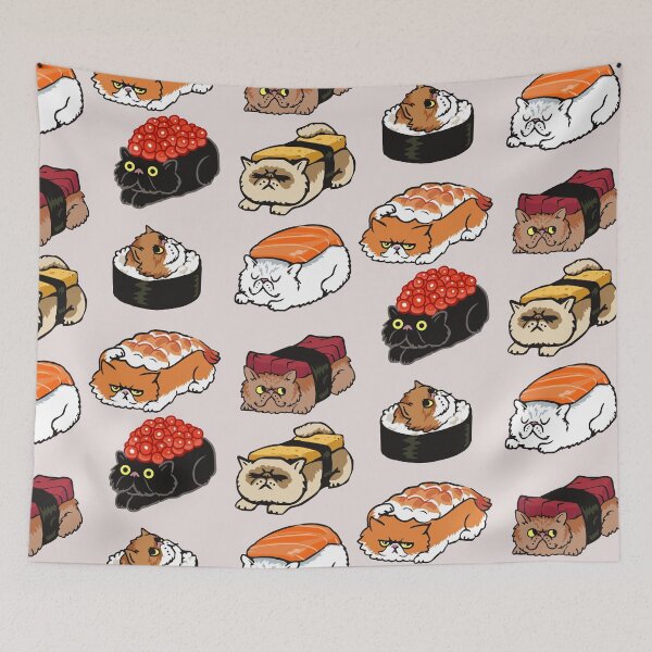 Item preview, Sushi Persian Cat designed and sold by Huebucket.