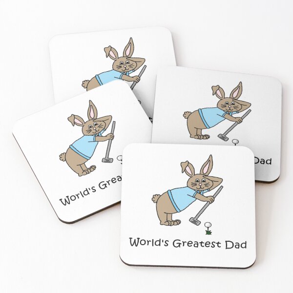 Item preview, World's Greatest Dad Rabbit Golfer designed and sold by imphavok.