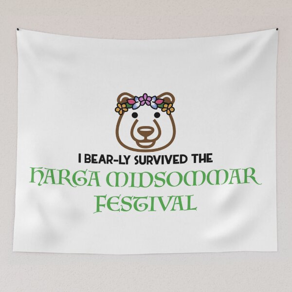 Item preview, Midsommar Festival Novelty T-shirt, I bear-ly survived the hard midsummer festival designed and sold by Sophie Corizzo.