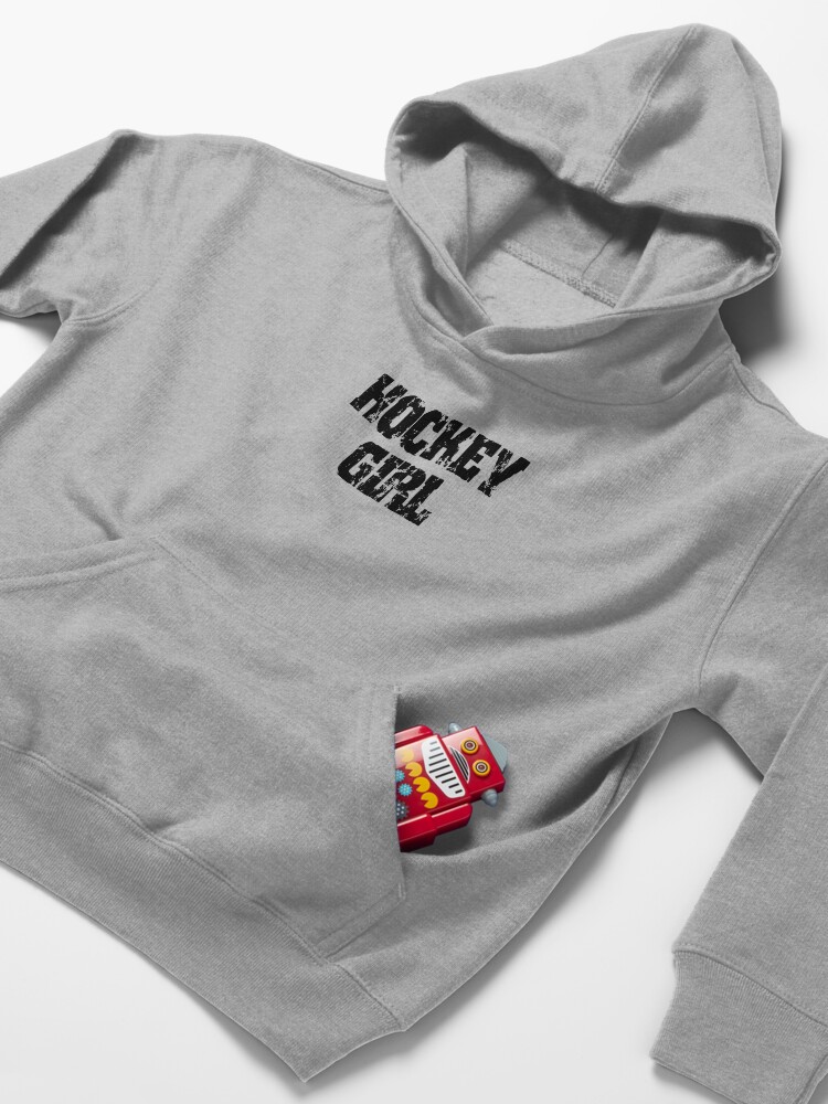 Alternate view of Hockey Girl Kids Pullover Hoodie