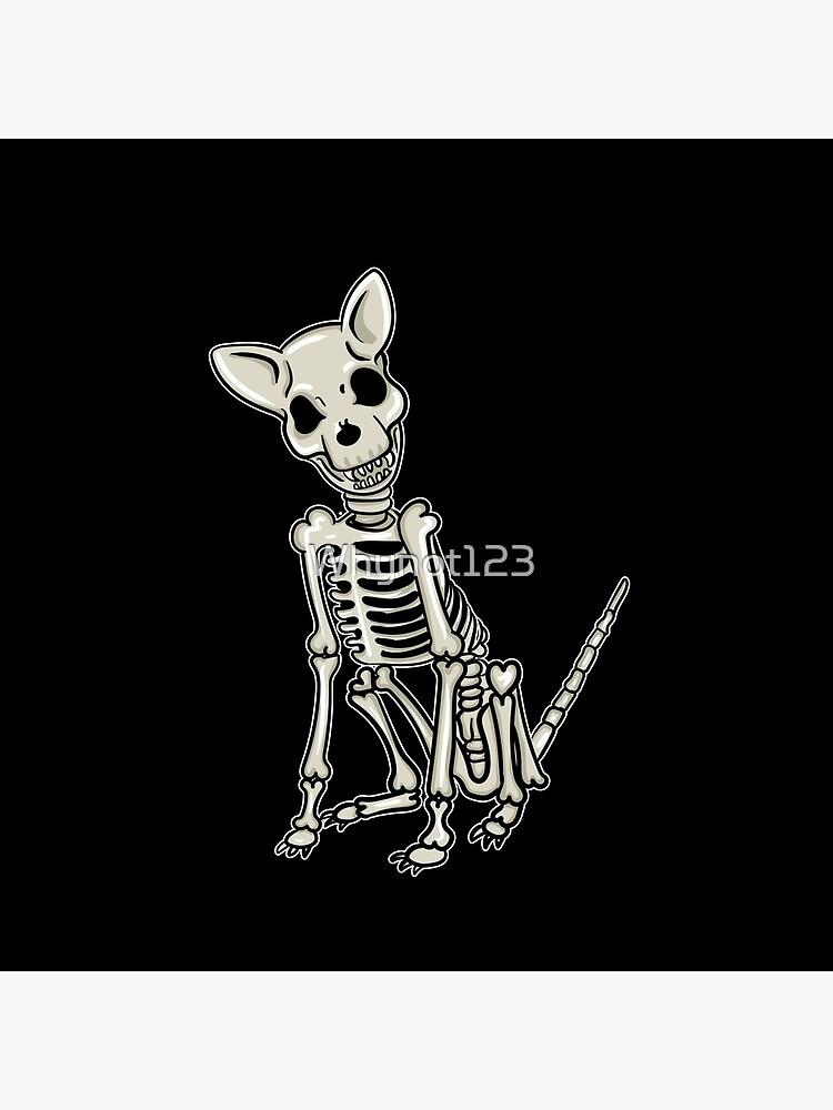 Skeleton Dog Sticker for Sale by Whynot123