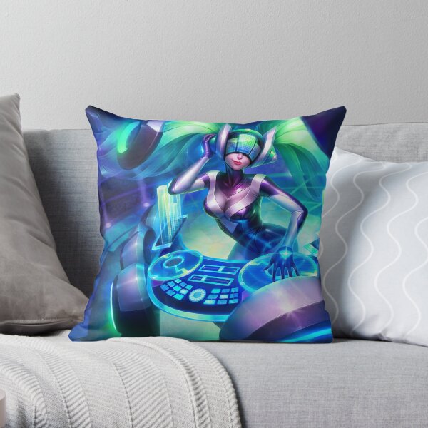 DJ Sona Kinetic Splash Art - League of Legends Cojín