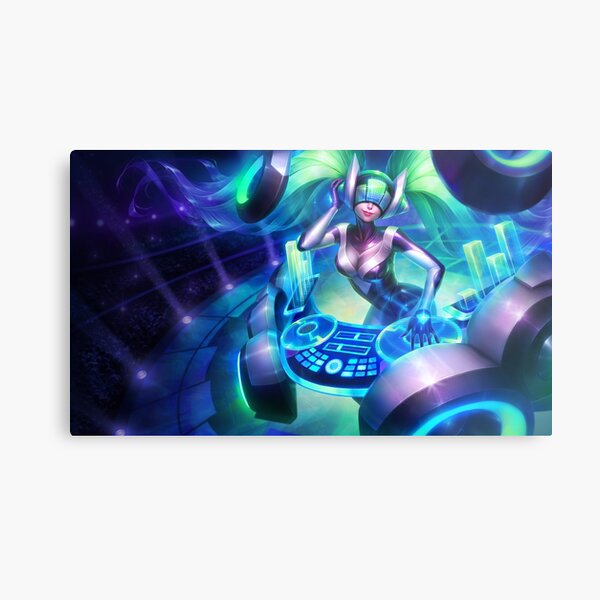 DJ Sona Kinetic Splash Art - League of Legends Lámina metálica