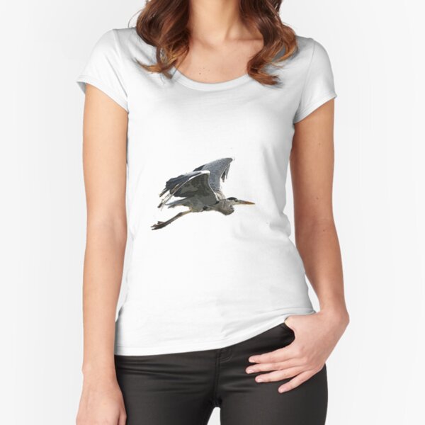 Heron In Flight Fitted Scoop T-Shirt