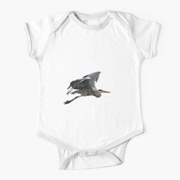 Heron In Flight Short Sleeve Baby One-Piece
