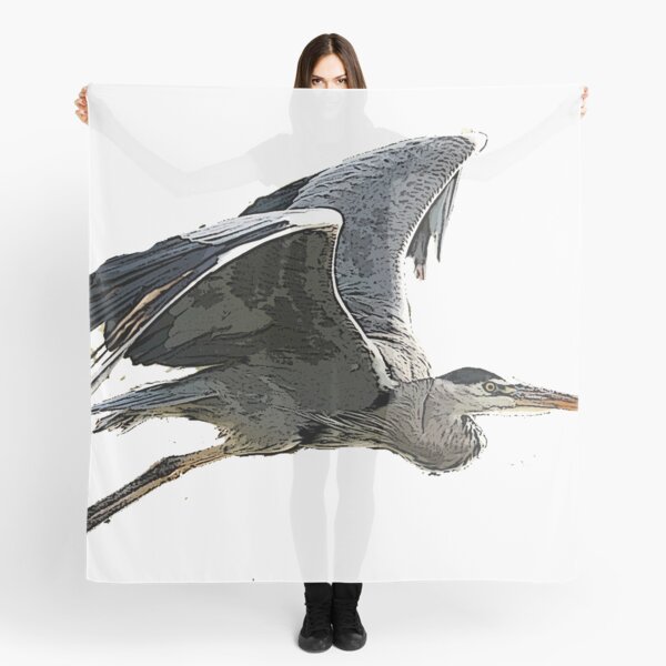 Heron In Flight Scarf