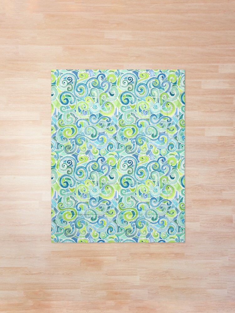 Alternate view of Swirly Spiral Watercolor Comforter