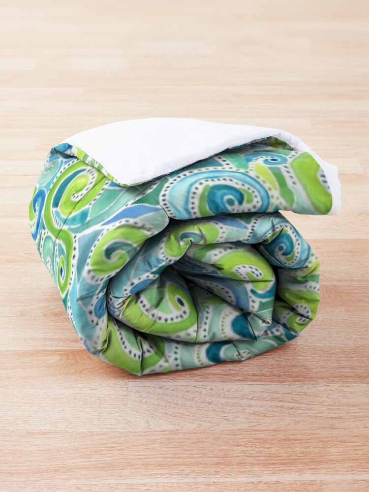 Alternate view of Swirly Spiral Watercolor Comforter