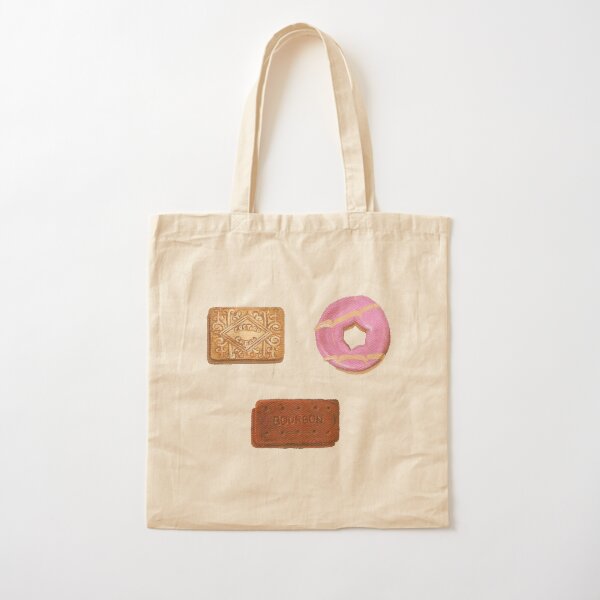 Biscuits: Custard Cream, Party Ring and Bourbon Cotton Tote Bag