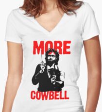 More Cowbell T-Shirt Women's Fitted V-Neck T-Shirt