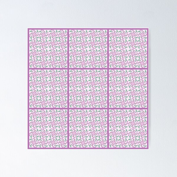 Item preview, Pink Garden Squares designed and sold by Sharon Schwalbe.