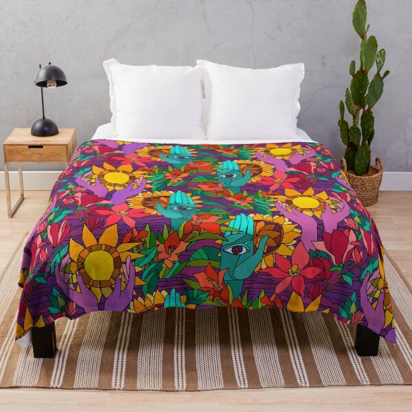Item preview, Fun pattern with flowers and hands designed and sold by Irina Ivanova.