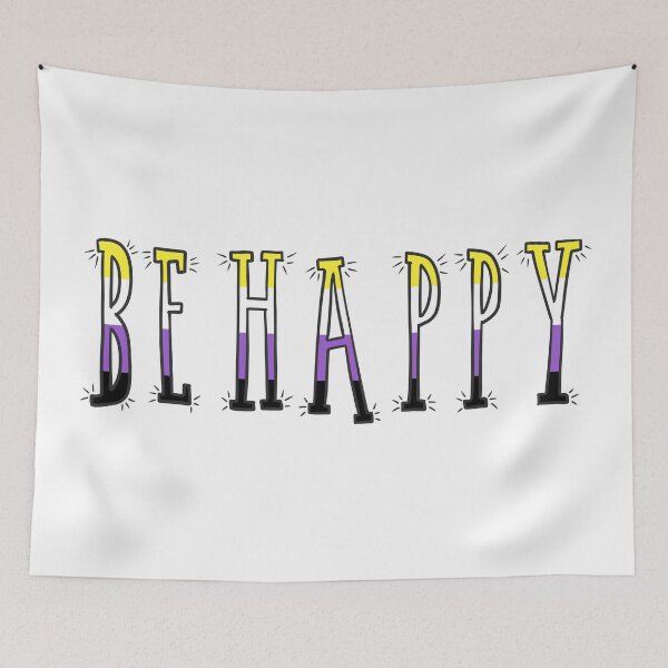 Item preview, Be Happy – Nonbinary designed and sold by AlexVR.