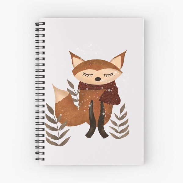 Item preview, Winter Fox with Neck Scarf in the Snow | Arctic Fox designed and sold by Lavender Mint Graphics.