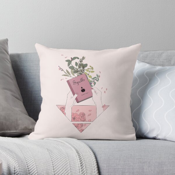 Crafty Witch: Spell Book Throw Pillow