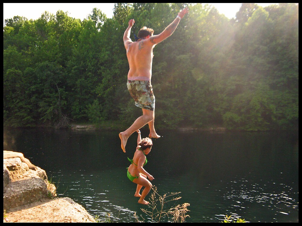 "Cliff Diving" by photosbyalli Redbubble