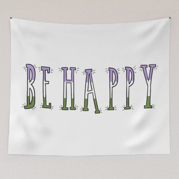Item preview, Be Happy – Genderqueer designed and sold by AlexVR.