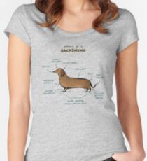 Anatomy of a Dachshund Fitted Scoop T-Shirt