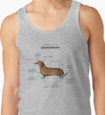 Camisetas de tirantes para hombre Anatomía de un Dachshund