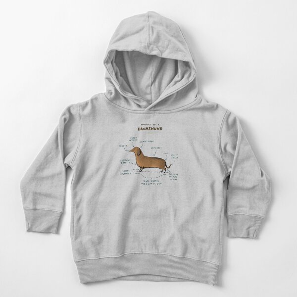Anatomía de un Dachshund Sudadera con capucha para bebé