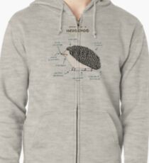 Anatomy of a Hedgehog Zipped Hoodie