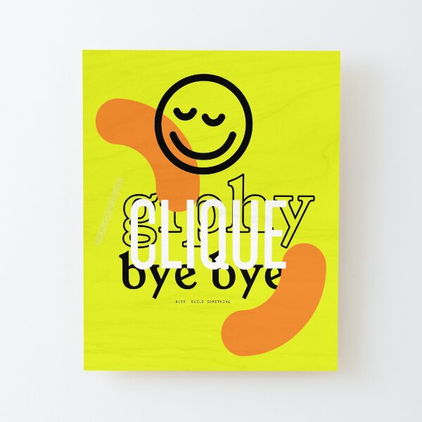 /giphy bye bye Wood Mounted Print