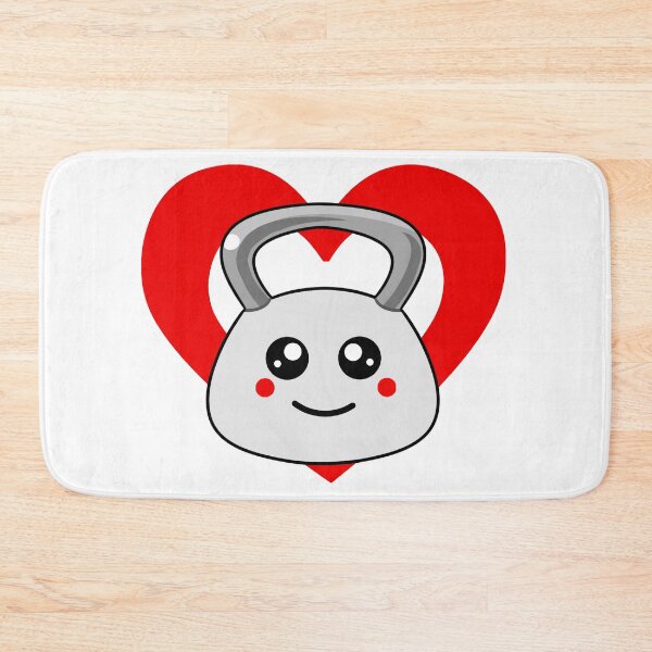 Item preview, Cute Fitness Heart - Kawaii Kettlebell designed and sold by eternallygifted.