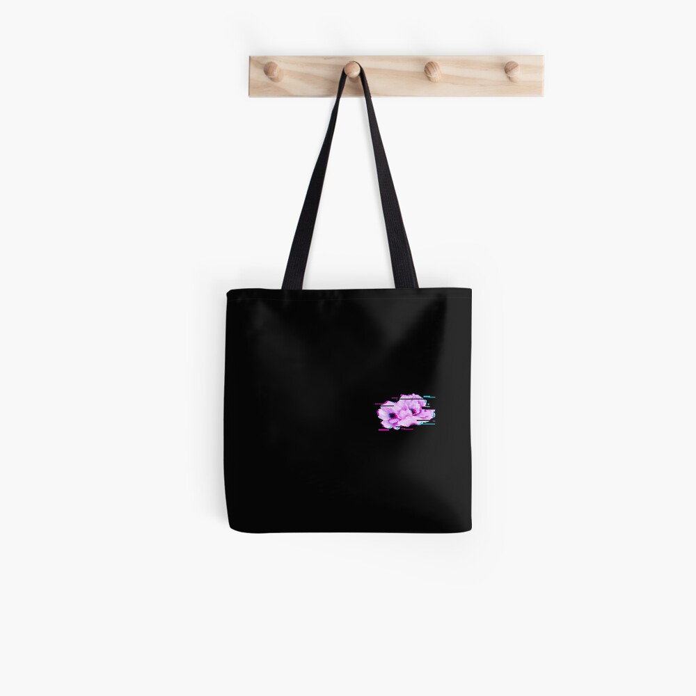 Flowers Glitch Effect design Aesthetic style Vaporwave Flower Tote Bag by  D&C DesignStudio
