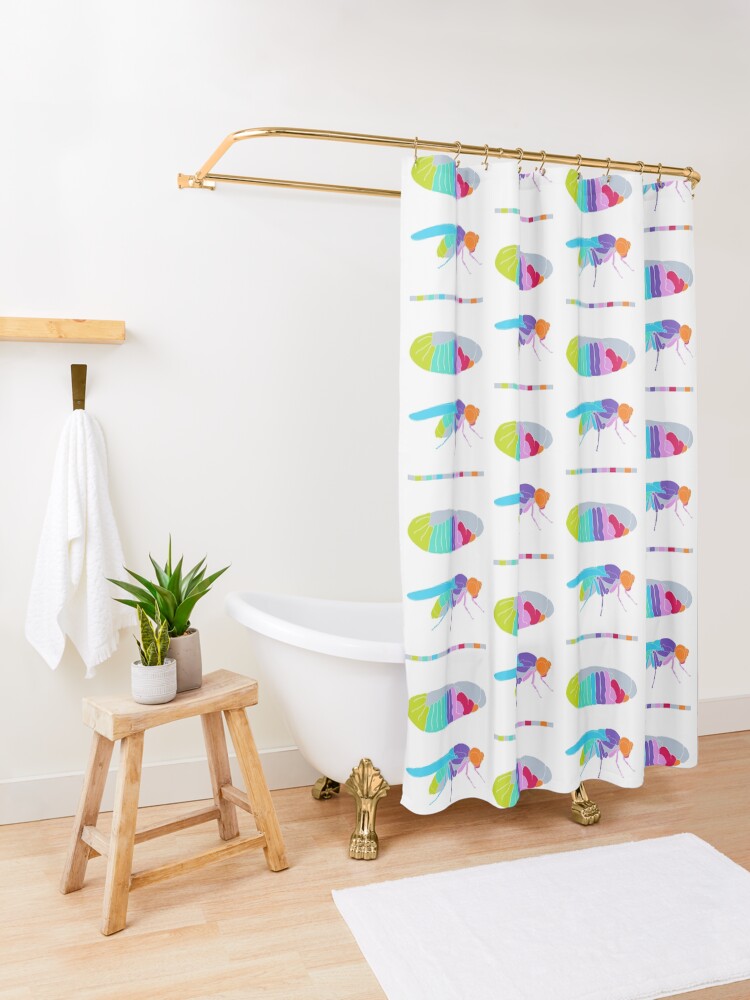 Alternate view of Drosophila Hox Genes Shower Curtain