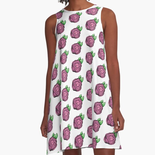 Pink Rose A-Line Dress