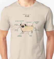 Anatomy of a Pug Unisex T-Shirt