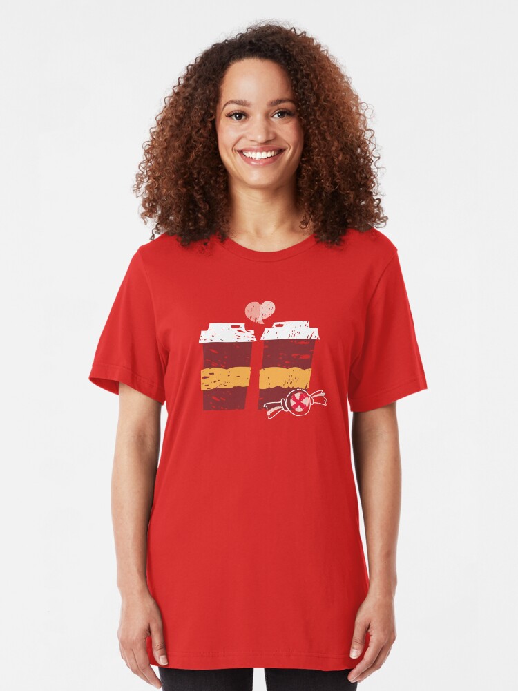 Alternate view of Coffee for Two Slim Fit T-Shirt