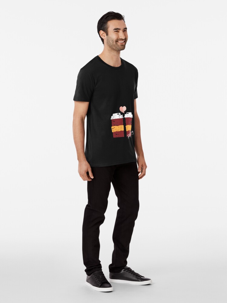 Alternate view of Coffee for Two Premium T-Shirt