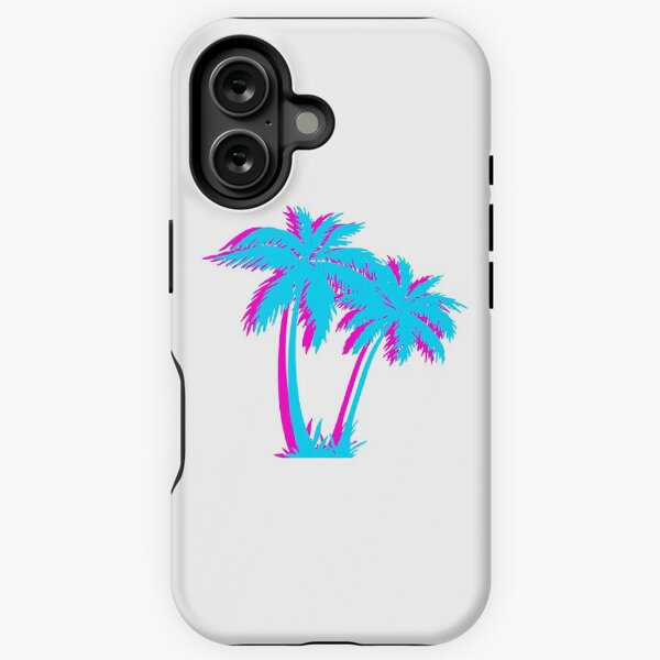 Artikel-Vorschau von Strand Vaporwave-Palme-Geschenk-ästhetisches tropisches Palmen-Blau u. Rosa, designt und verkauft von D-C-Designs.