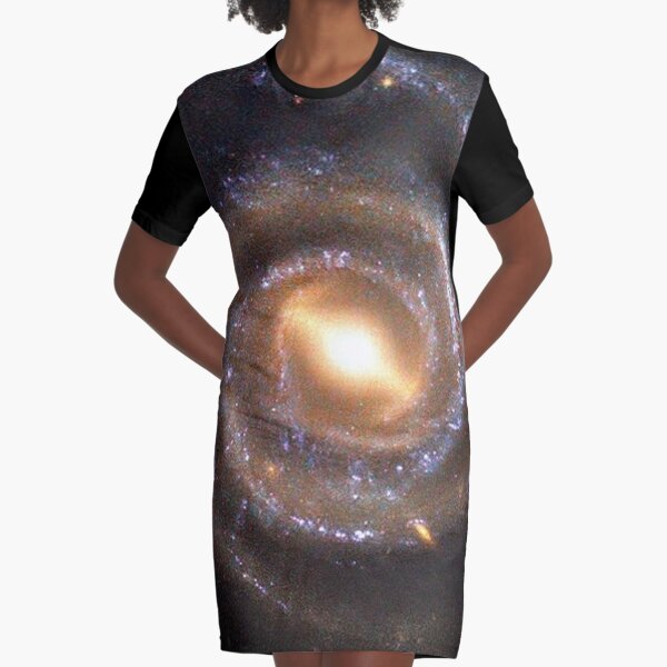 Clothing, #Astronomy: #Megamaser #barred spiral #Galaxy named UGC 6093, Cosmology, AstroPhysics, Universe Graphic T-Shirt Dress