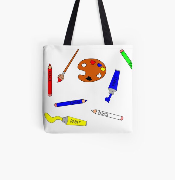 Art Supplies Colour All Over Print Tote Bag