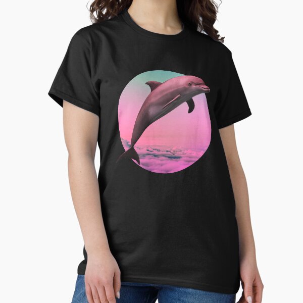 Item preview, Dolphin Vaporwave Gift Aesthetic Seapunk Dolphin funny Gift designed and sold by D-C-Designs.