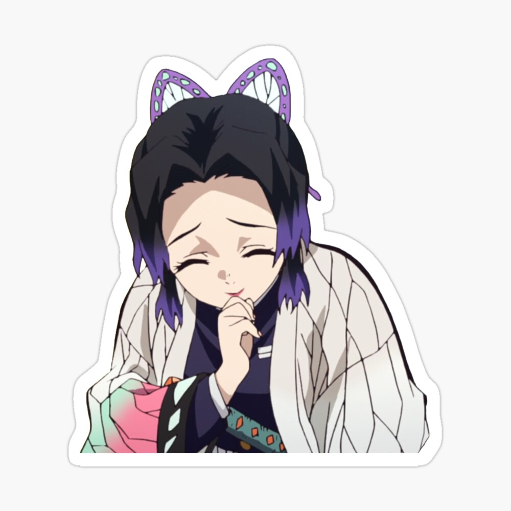 demon slayer kimetsu no yaiba shinobu kocho chuckle photographic print by wabobabo redbubble
