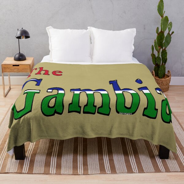 Item preview, The Gambia Font with Gambian Flag designed and sold by Havocgirl.