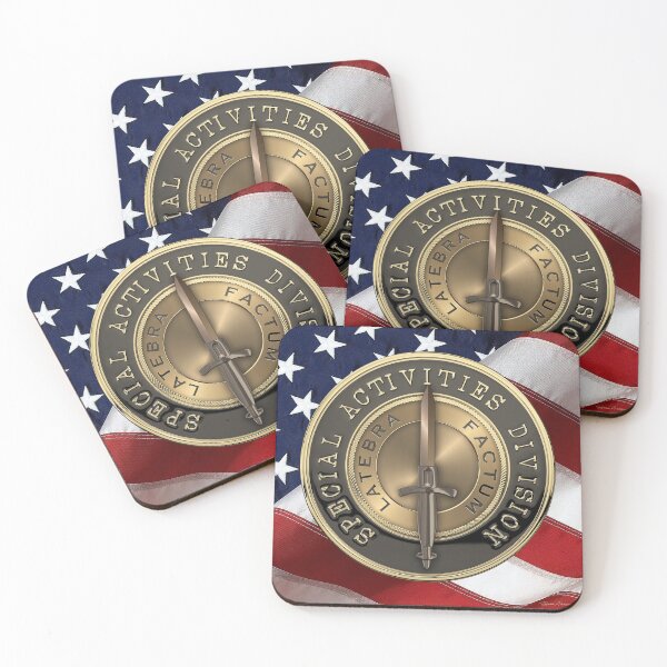 Item preview, CIA Special Activities Division - SAD Emblem over American Flag designed and sold by Serge Averbukh Art Studio.