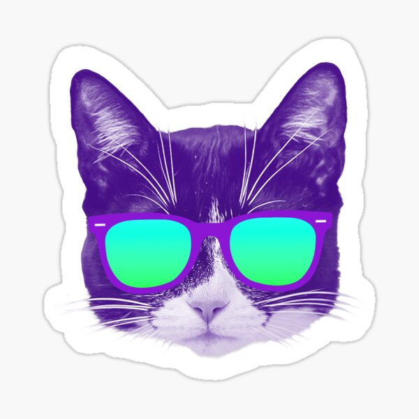 Cool Cat with Sunglasses Sticker