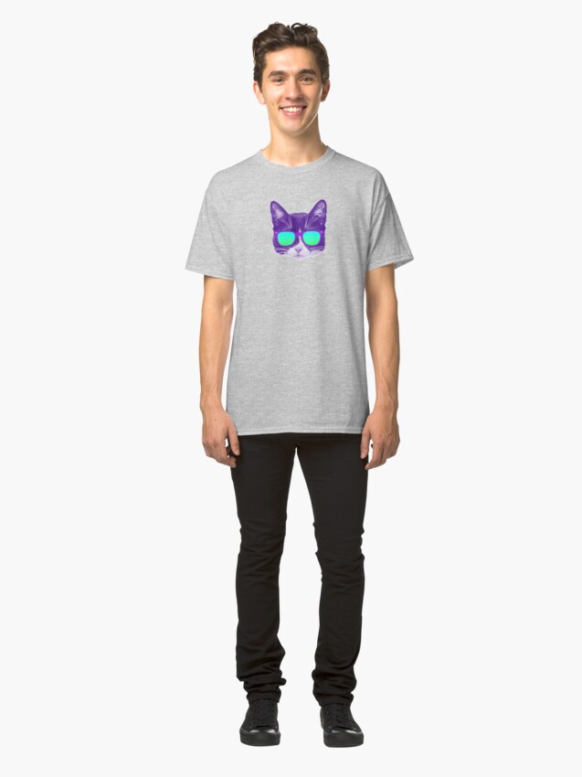 Alternate view of Cool Cat with Sunglasses Classic T-Shirt